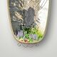 Antique wall mirror in gold metal – Free form –