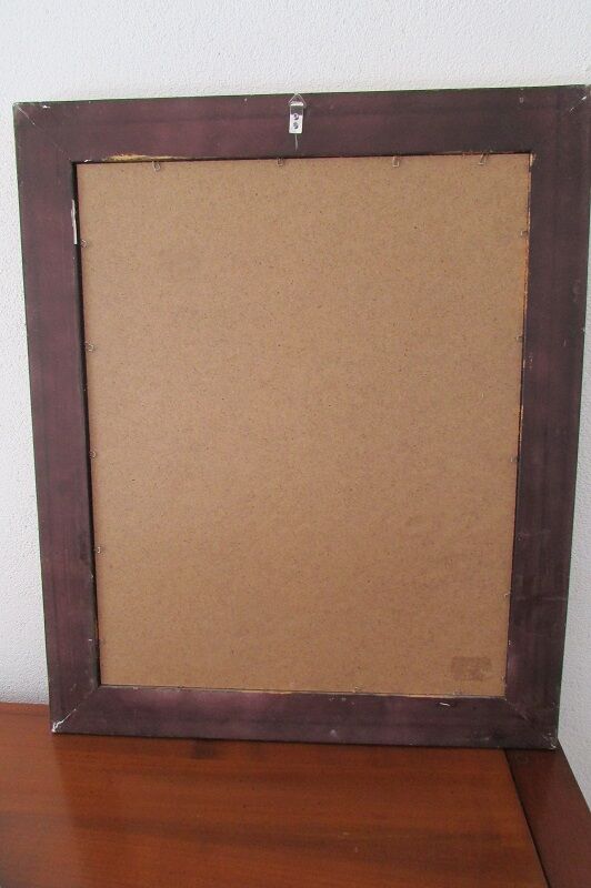 Rectangular mirror in gilded wood