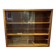 Small vintage wall display cabinet in wood and glass – mixed shelves