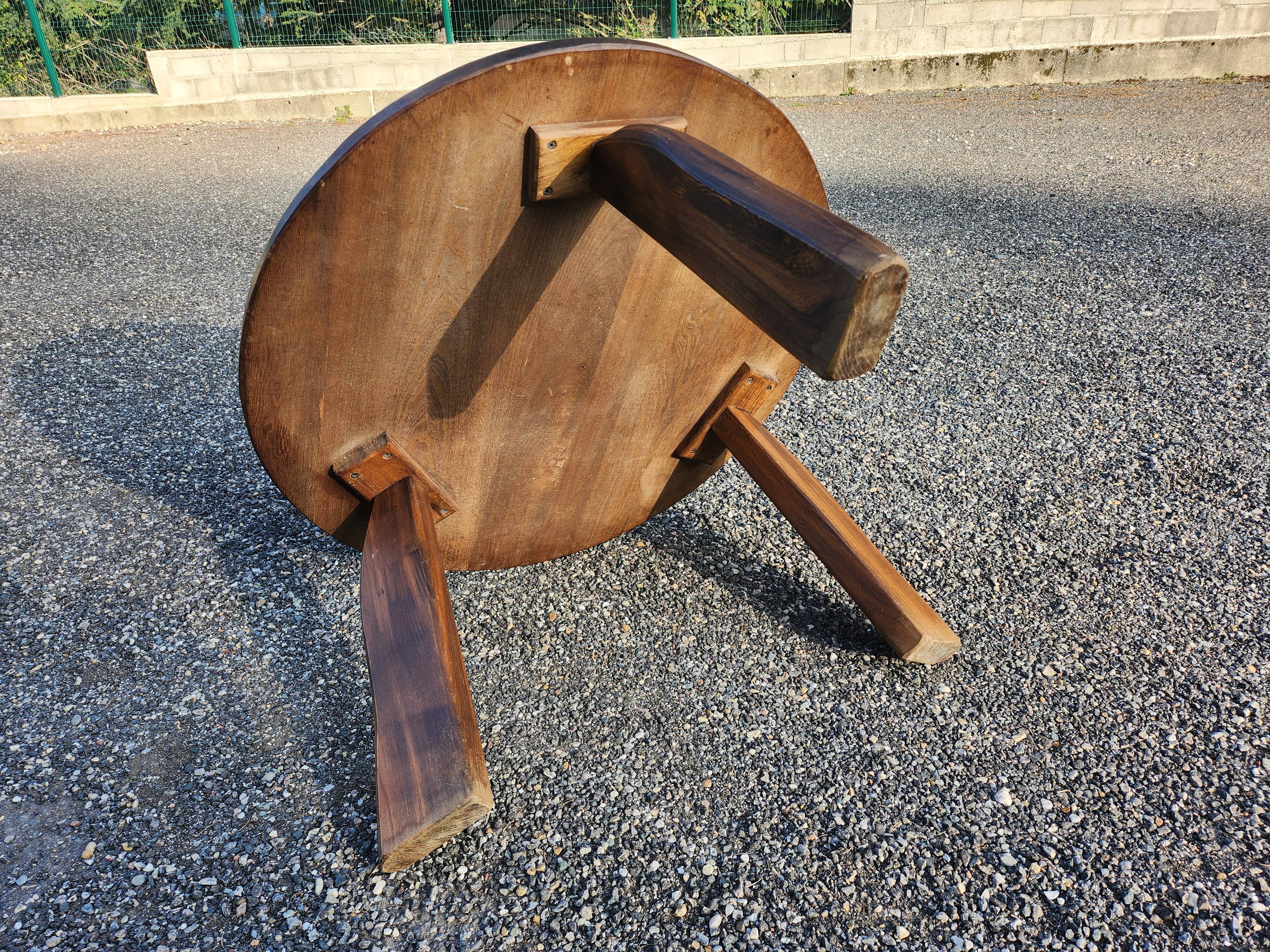 Aranjou Coffee Table, Elm, France, 1970s/80s