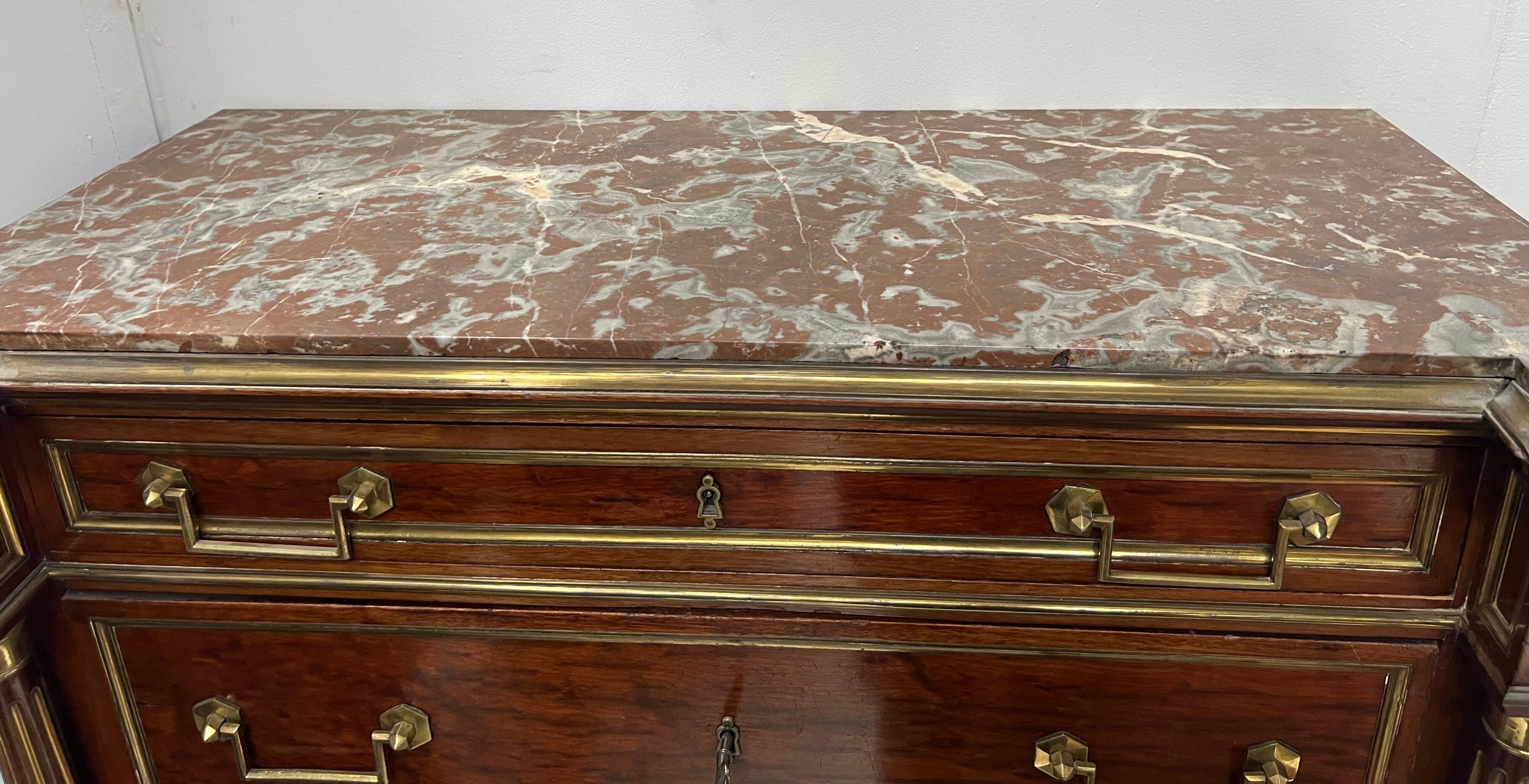 Napoleon III secretary in Louis XVI style made of mahogany, 19th century.