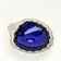Silver-plated shell butter dish and vintage blue bowl from the 70s.