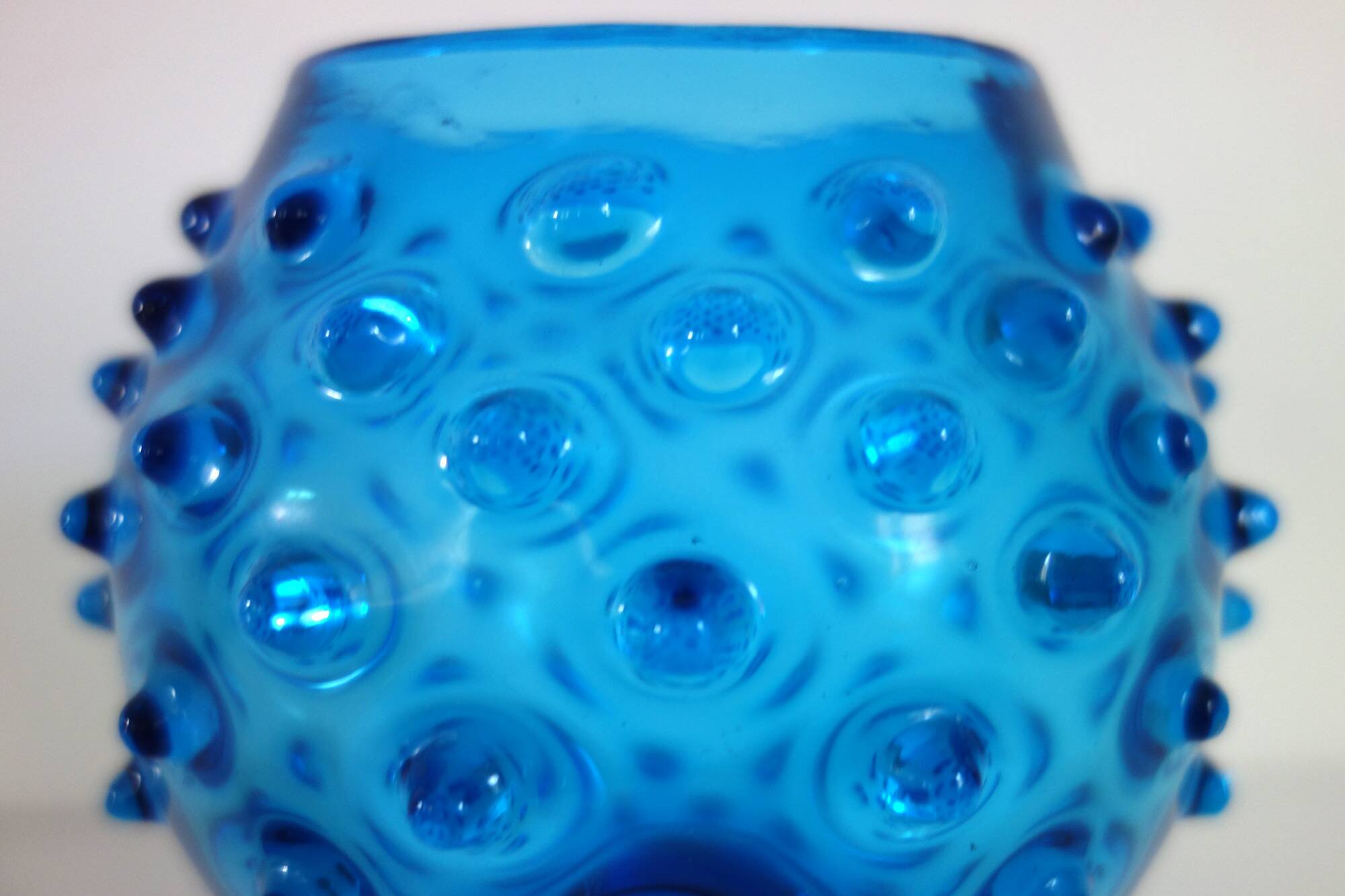 Vintage cobalt blue Empoli glass vase