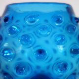 Vase verre d’Empoli bleu cobalt vintage