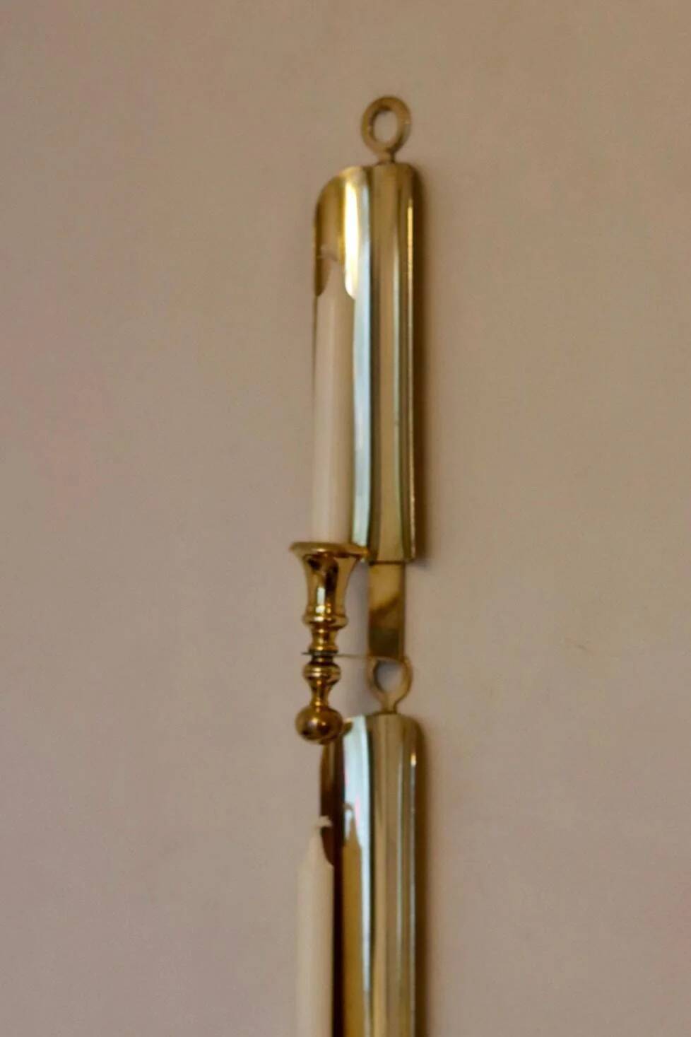 Pair of mid-century Swedish brass sconces