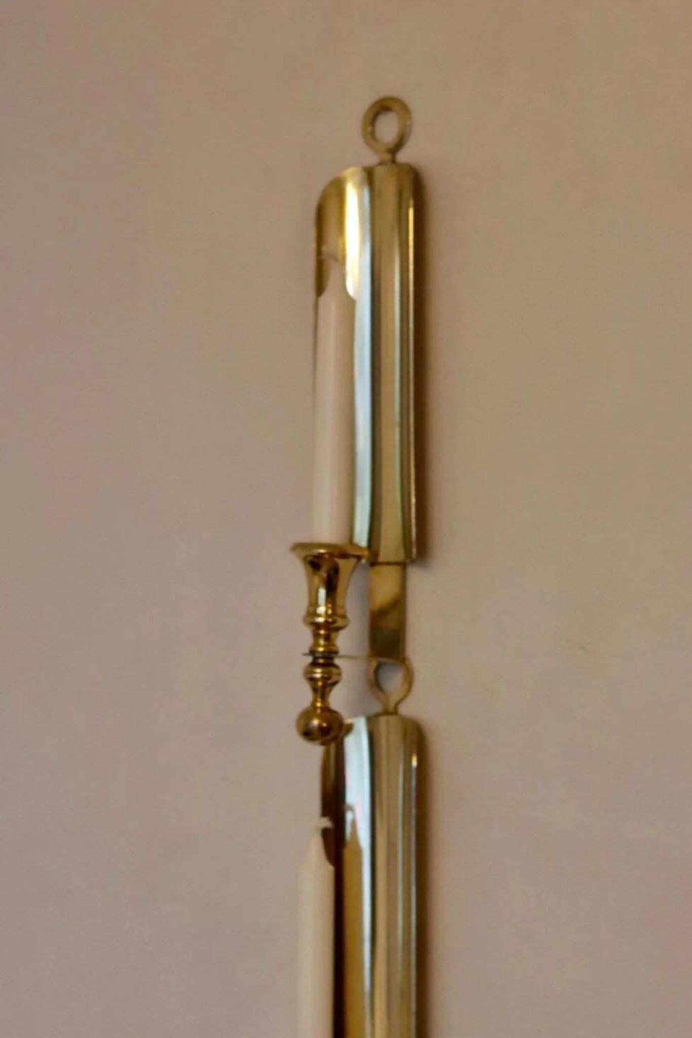 Pair of mid-century Swedish brass sconces