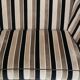 Luxury Art Deco 2.5-seater design sofa with beautiful woodwork and high-quality fabric upholstery
