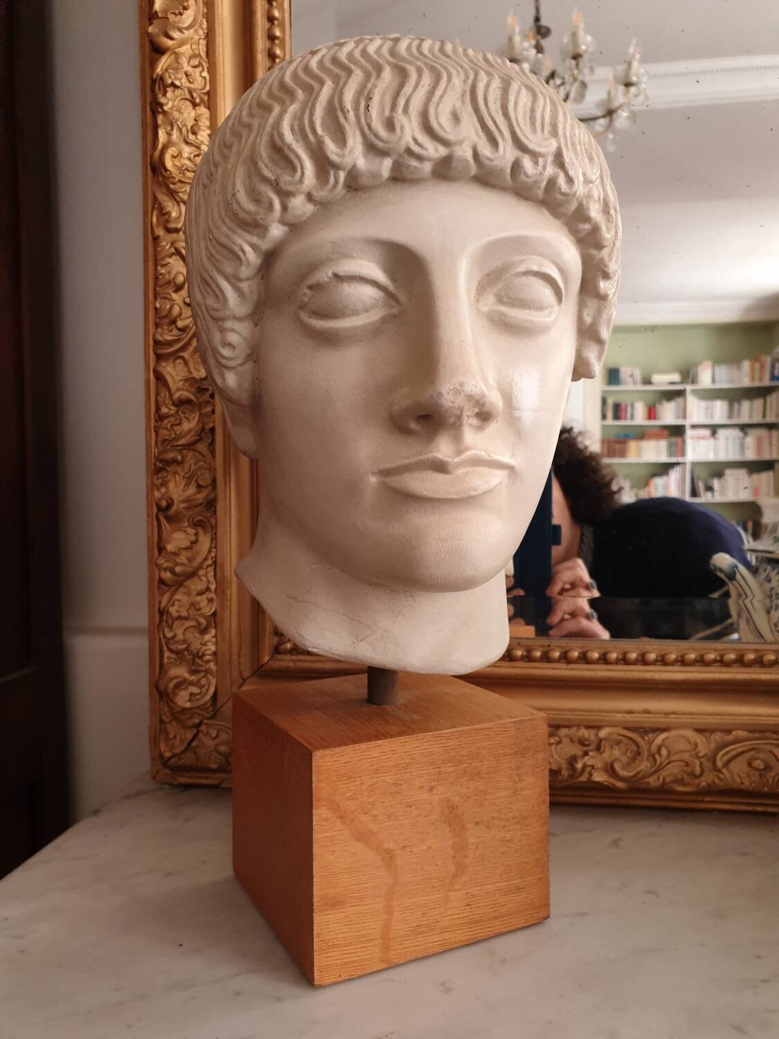 Greek bust of a blond Ephebe