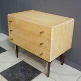 Chest of drawers blond wood 1960s