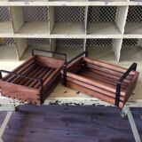 Pair of galvanized buckets basin garden bucket