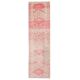 1970s Turkish Hand-Knotted Wool Cotton Pink Runner 88x334