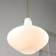 Mid-Century Italian Brass and Opaline Glass Pendant Lamp