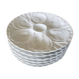 Set of 6 with pillivuyt oyster plates