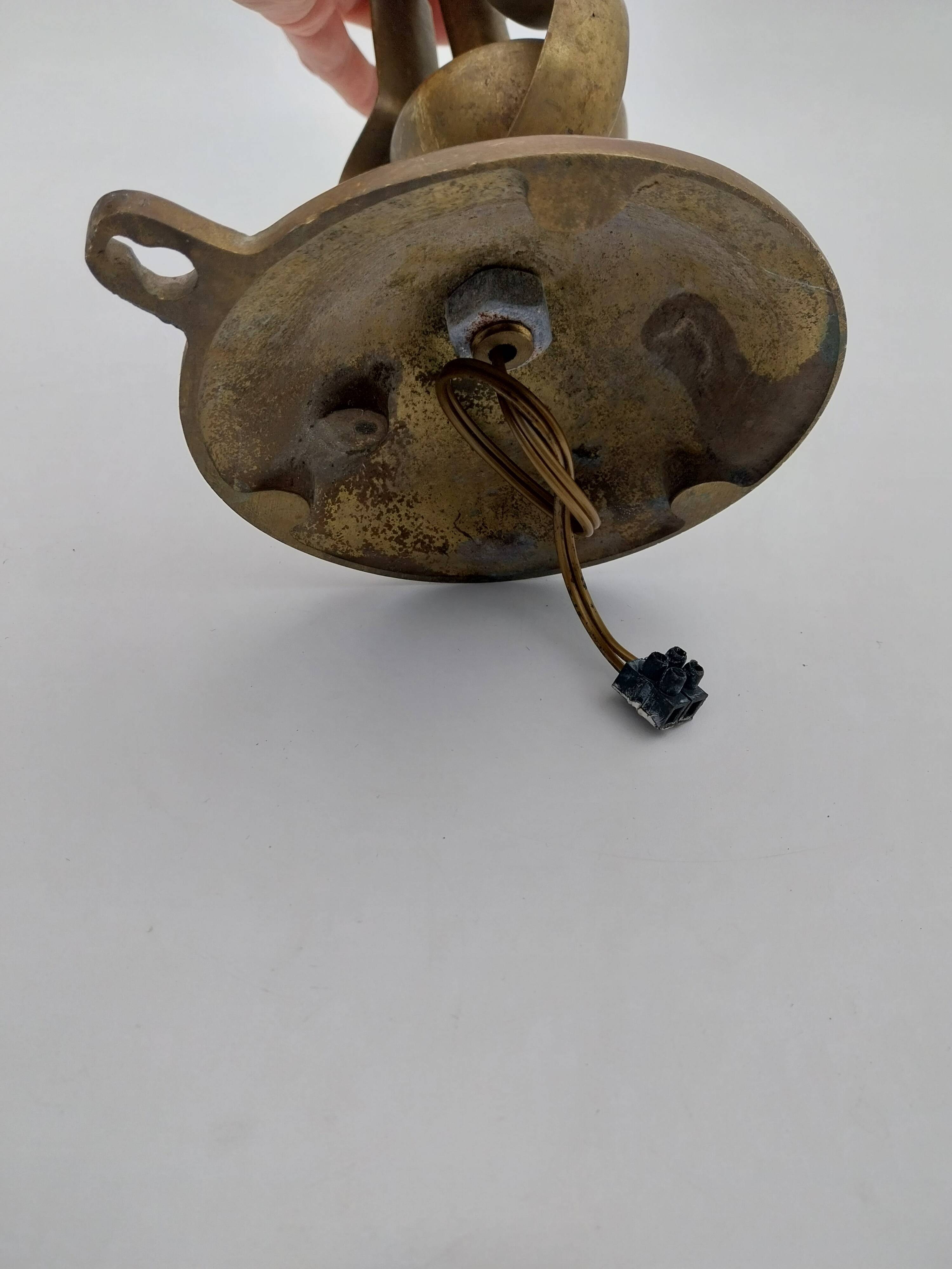 Old passageway wall lamp Marine lamp with holophane tulip pendulum