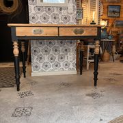 Bureau vintage en bois massif, 2 tiroirs