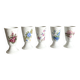 5 Mazagran flower coffee cups porcelain Limoges vintage