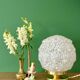 Vintage Art Deco globe table lamp in white Clichy glass