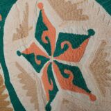 Hand knotted rug, vintage Turkish rug 117x125 cm