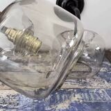 Pair of smoked glass wall sconces