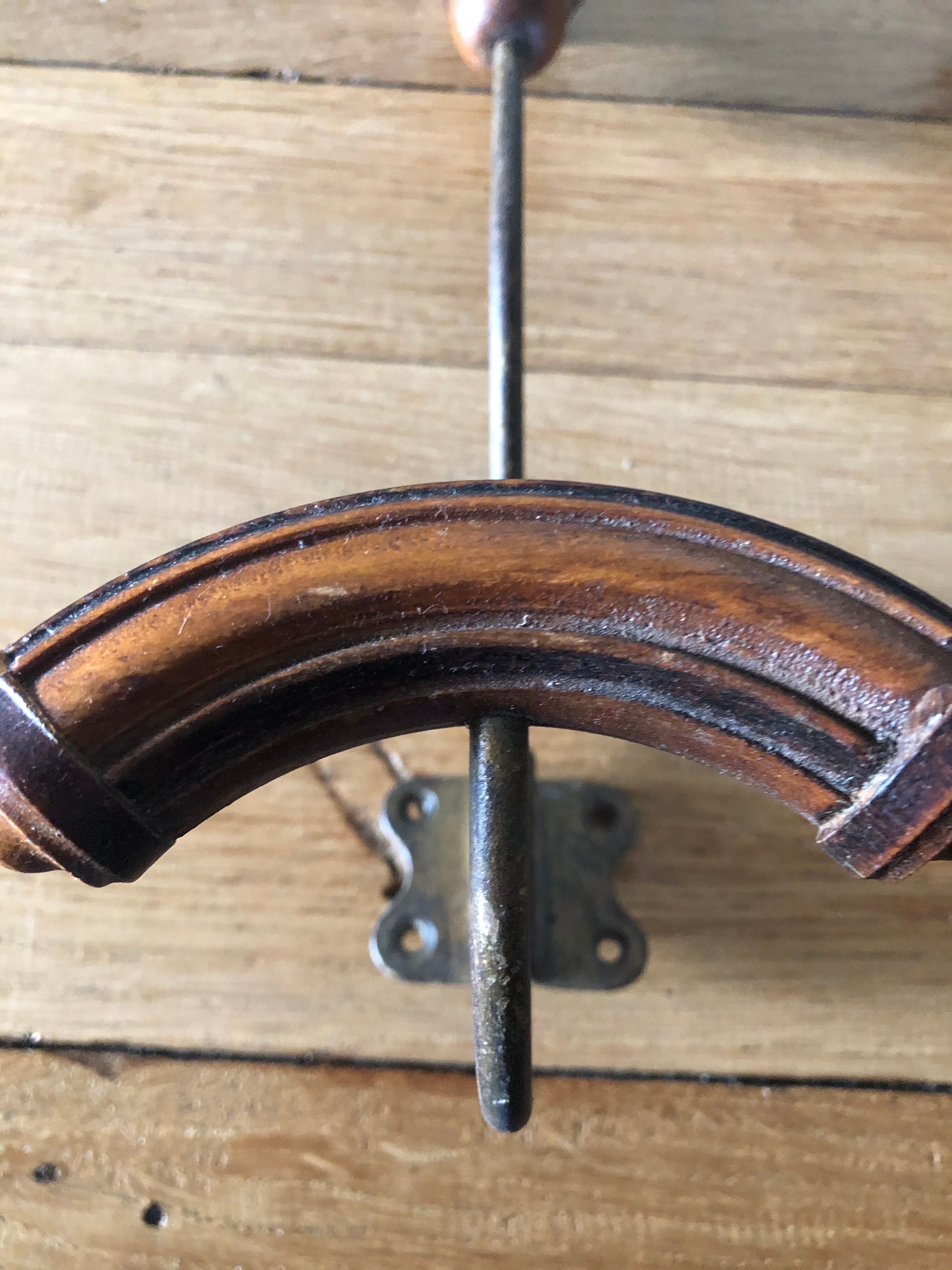 Trio of old coat rack
