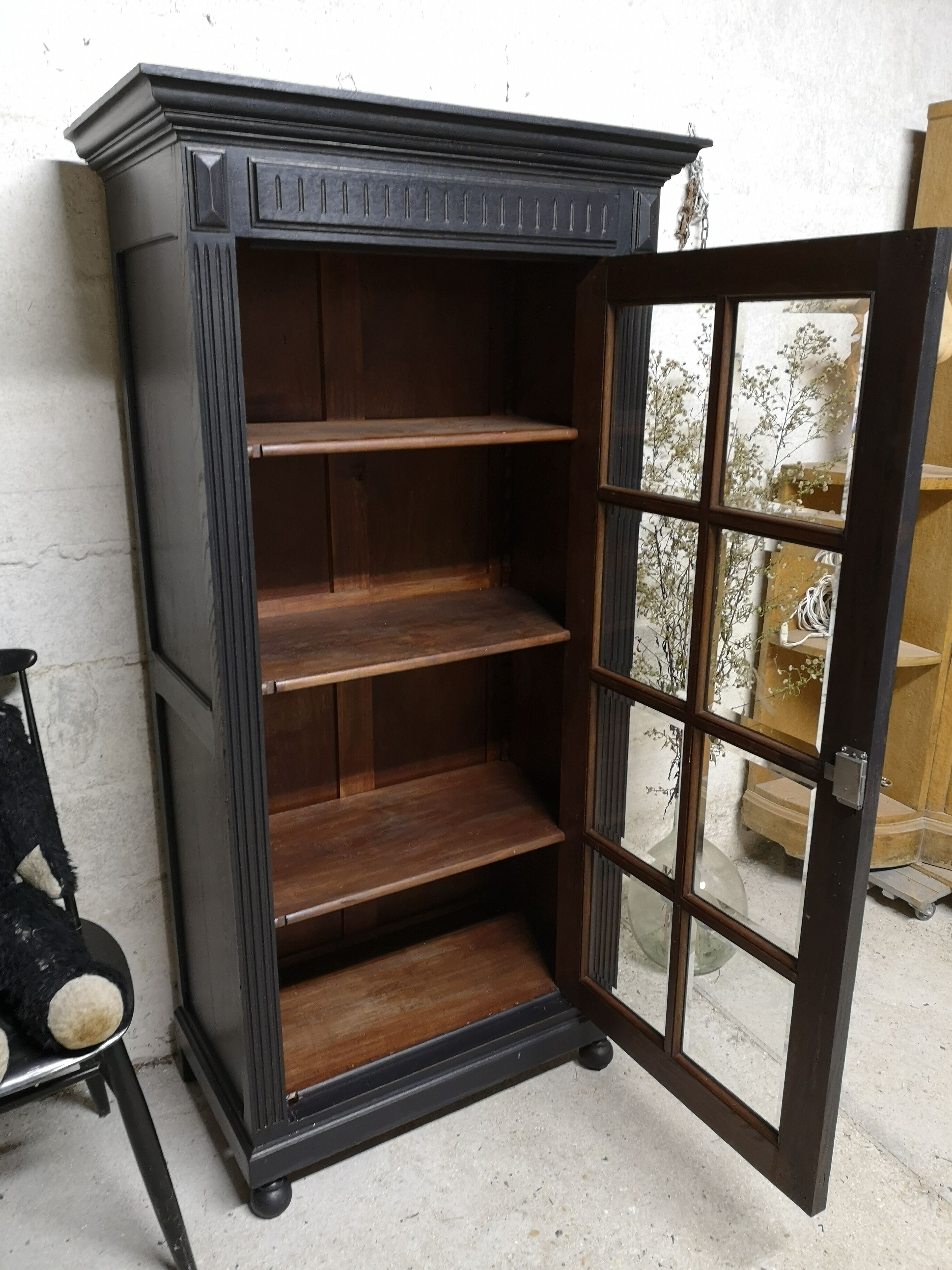 Showcase library patina cabinet of curiosity