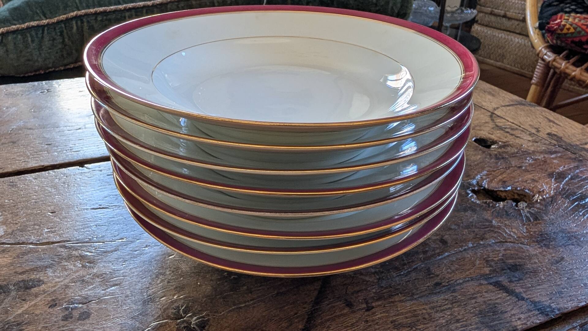 Deep plates Limoges – Le Grand Dépôt Émile Bourgeois, c. 1900