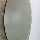 Egon hillebrand round acrylic illuminated mirror with lightening, 1970's germany