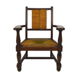 Art deco modernist armchair in dark beech