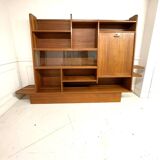 Grand meuble mural vintage en teck