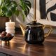 Vintage black and gold teapot RIO – Art Deco style