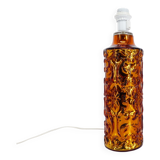 Scandinavian Gustaf Leek lamp in gold églomisé glass Orrefors 1960