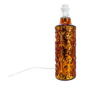 Scandinavian Gustaf Leek lamp in gold églomisé glass Orrefors 1960