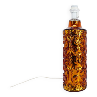 Scandinavian Gustaf Leek lamp in gold églomisé glass Orrefors 1960
