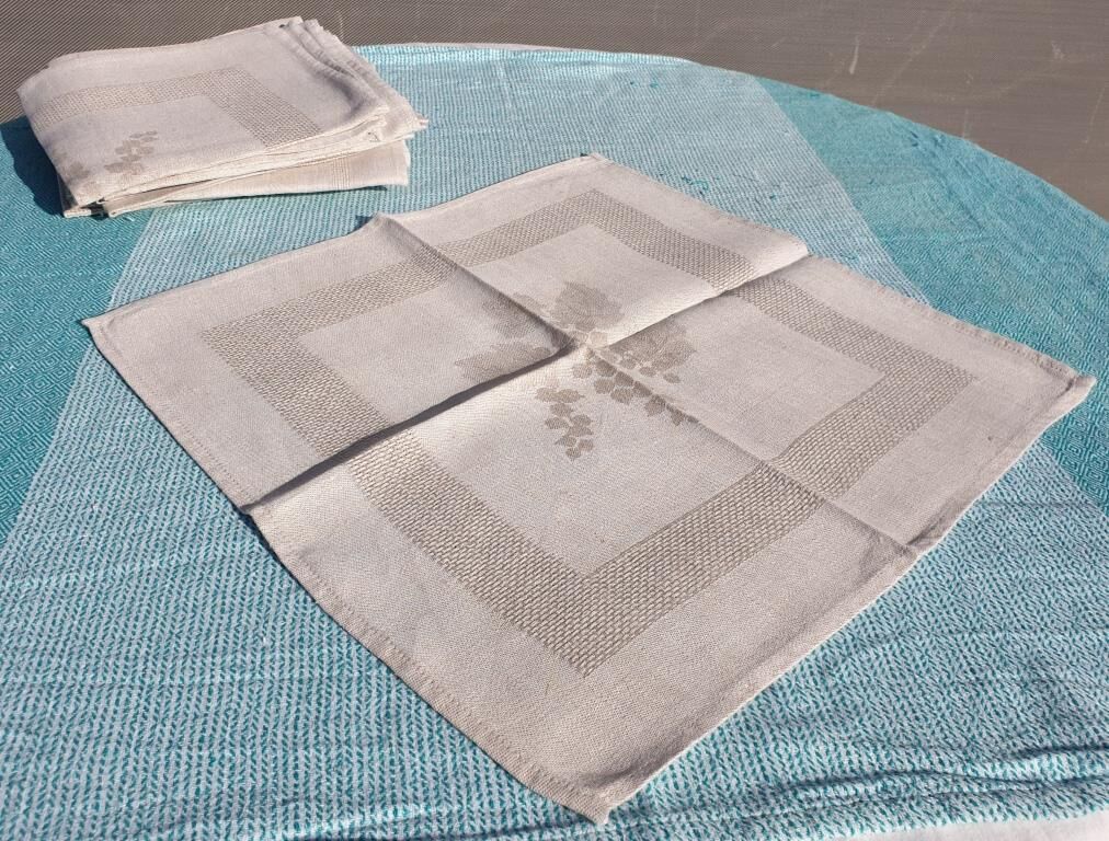 Set tablecloth & 18 vintage towels 138x280
