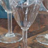 Set of 8 engraved crystal glasses – Louis XVI style