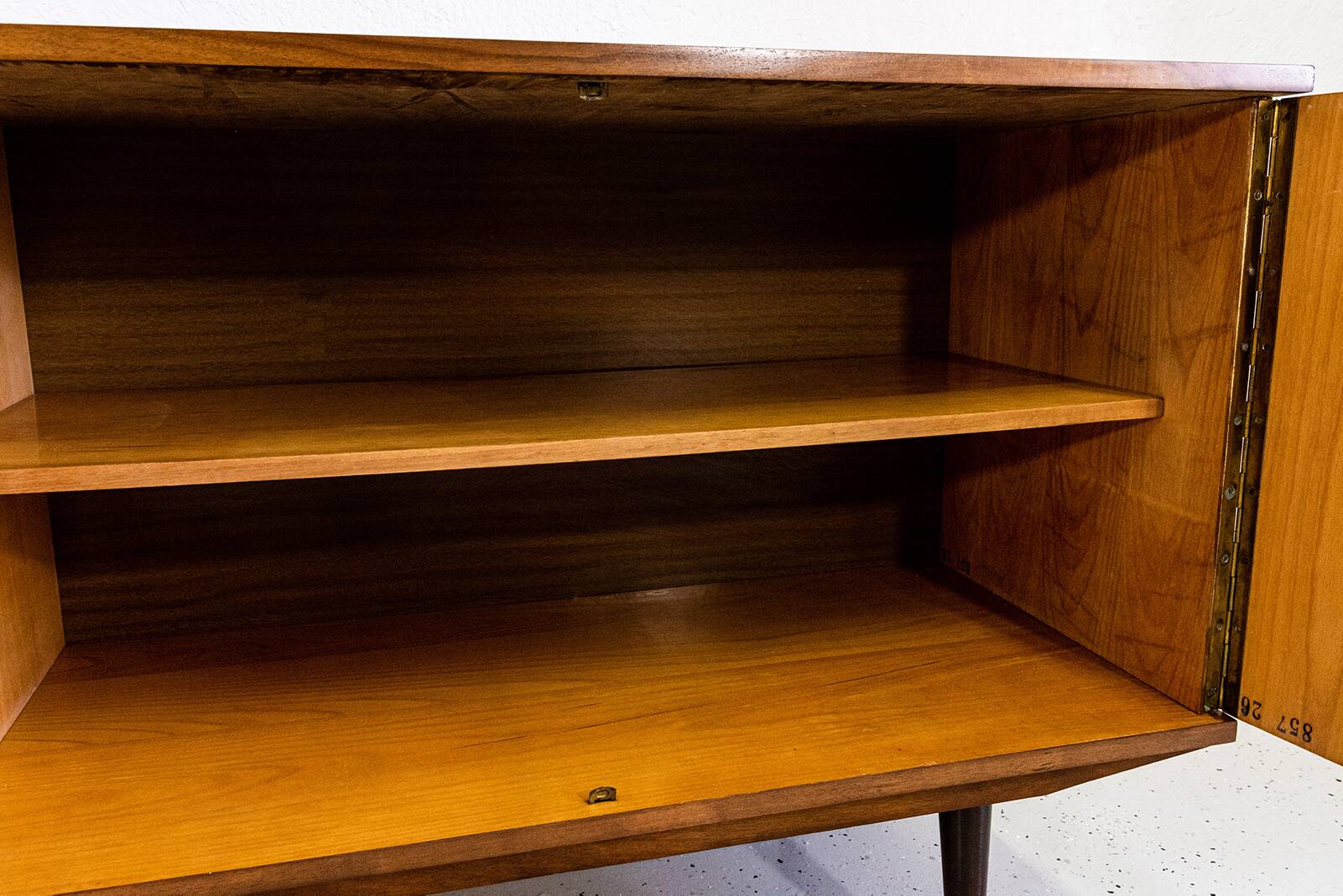 Vintage Walnut Sideboard By Lfm, Poland, 1970s