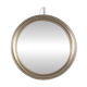 Miroir rond vintage en aluminium anodisé, design Italie, années 1960