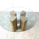 Fossil stone dining table, 1970s