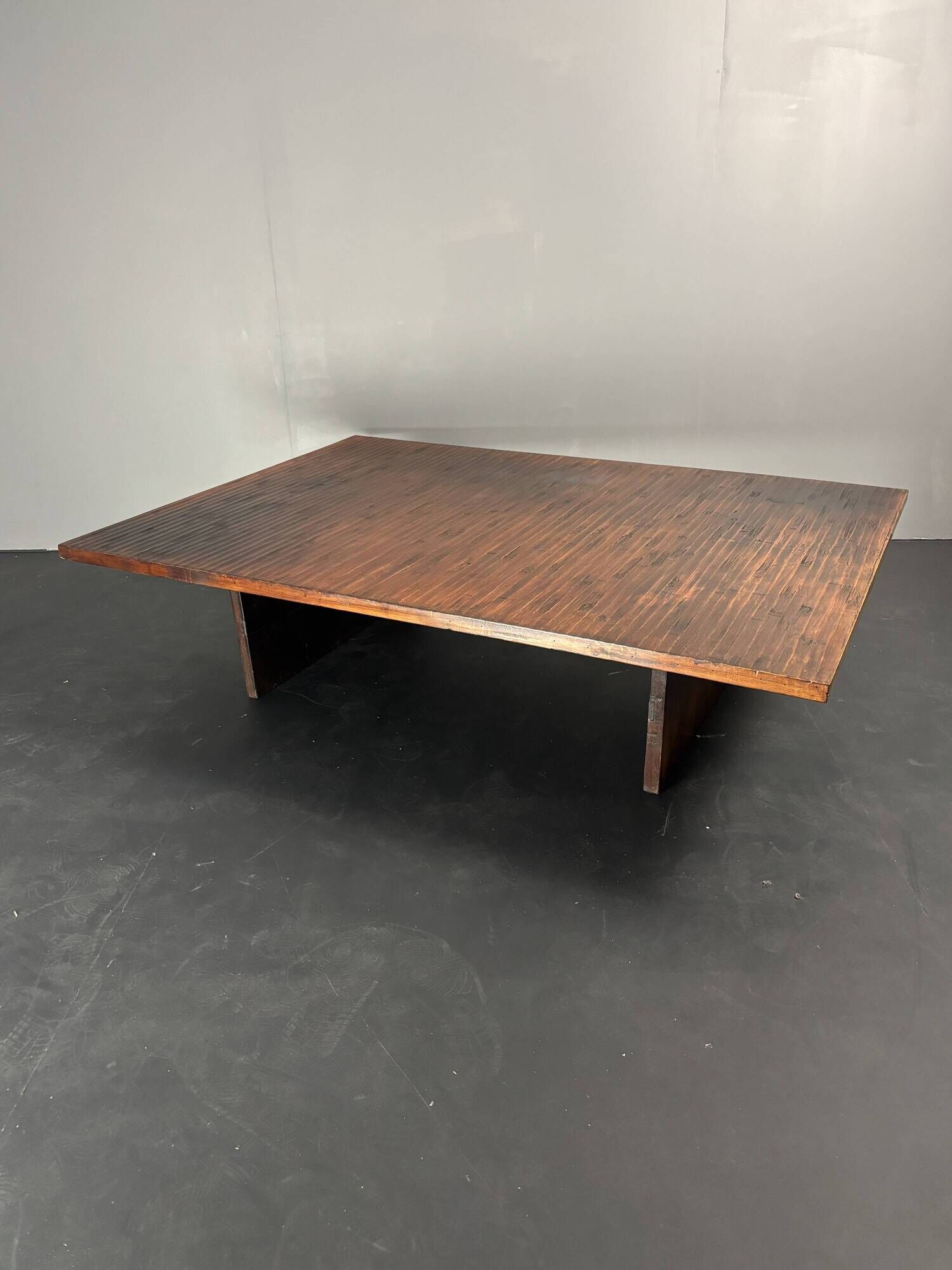 Low Japandi bamboo wabi sabi coffee table by Axel Vervoordt, Belgium 1980s