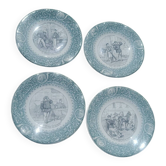 antique Lunéville "Opaque" plates