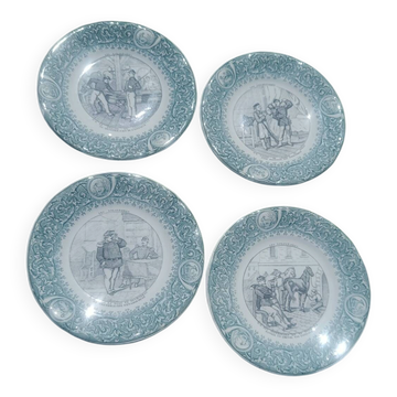 antique Lunéville "Opaque" plates