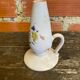 Old Lamp Base White Ceramic Soliflore Vintage Flower Decor