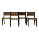 Ensemble de quatre chaises de salle à manger en bois wengé par Arnold Merckx pour Fristho Holland