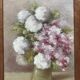 Painting, bouquet of flowers, oil, signed J. Fleig, 20th century
