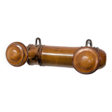 Turned wooden coat rack