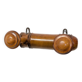 Turned wooden coat rack