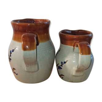 Stoneware pitcher set