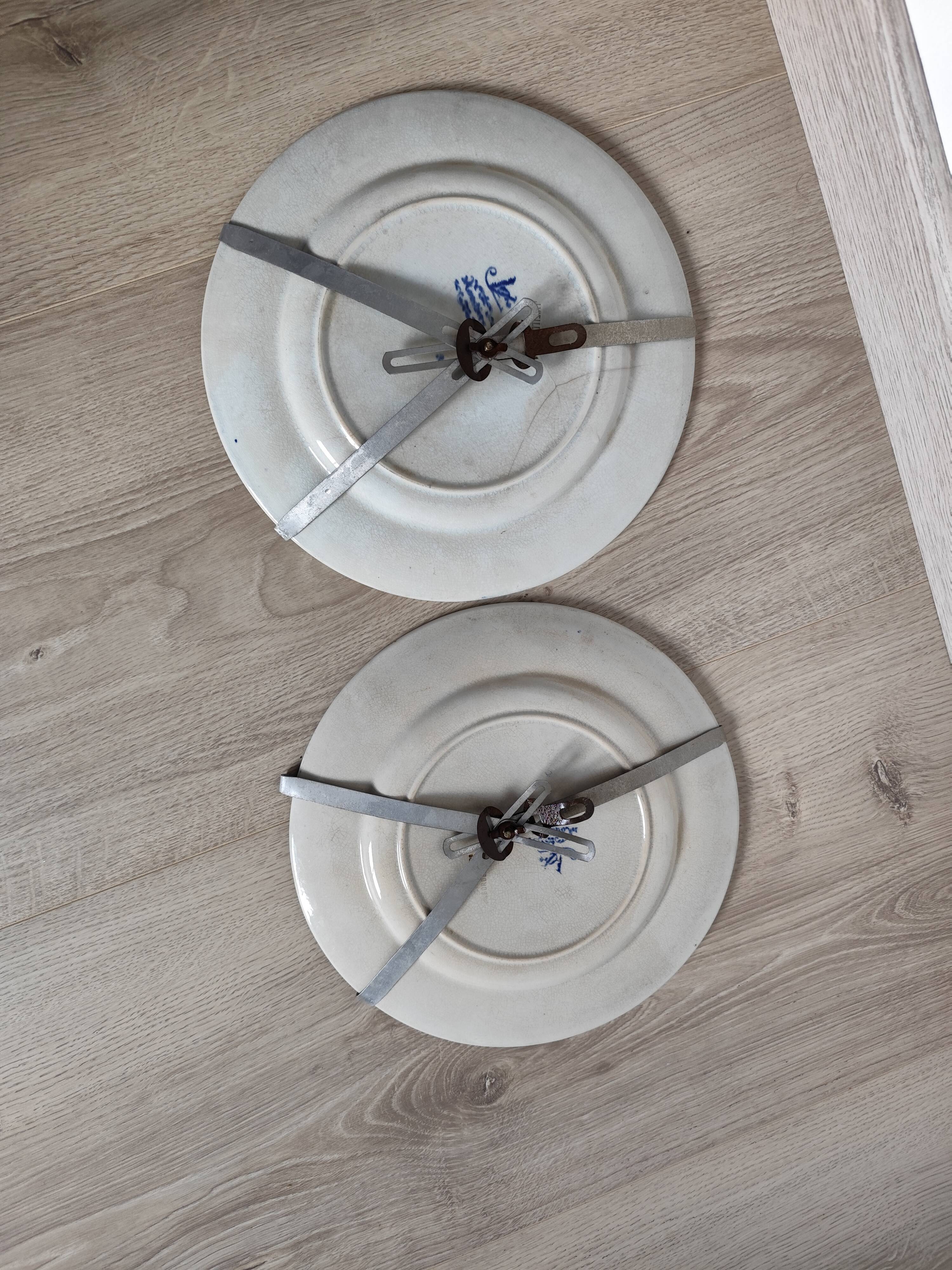 Duo d'assiettes Jules VIEILLARD & Cie XIXè Modèle Moustiers