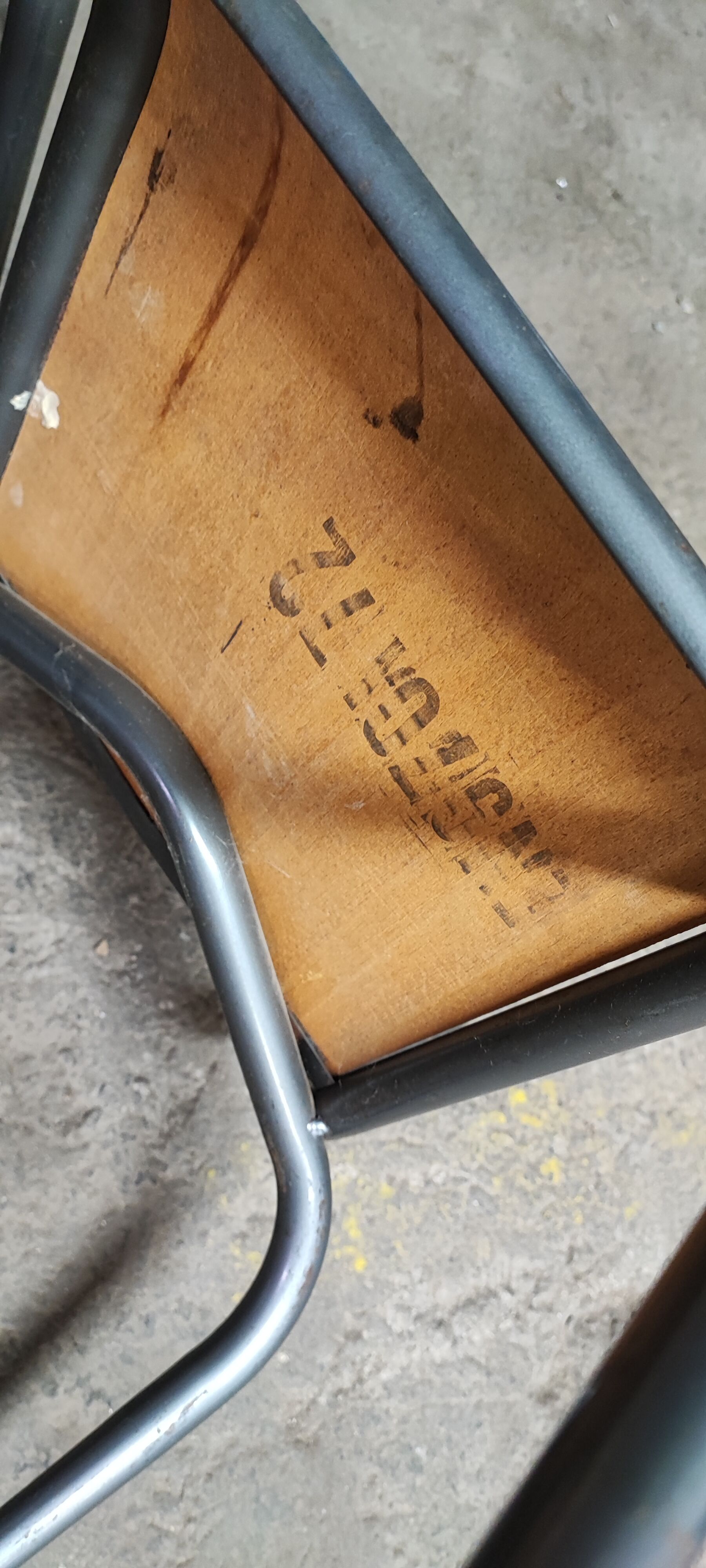 Six Mullca School Chairs 510 feet tapered