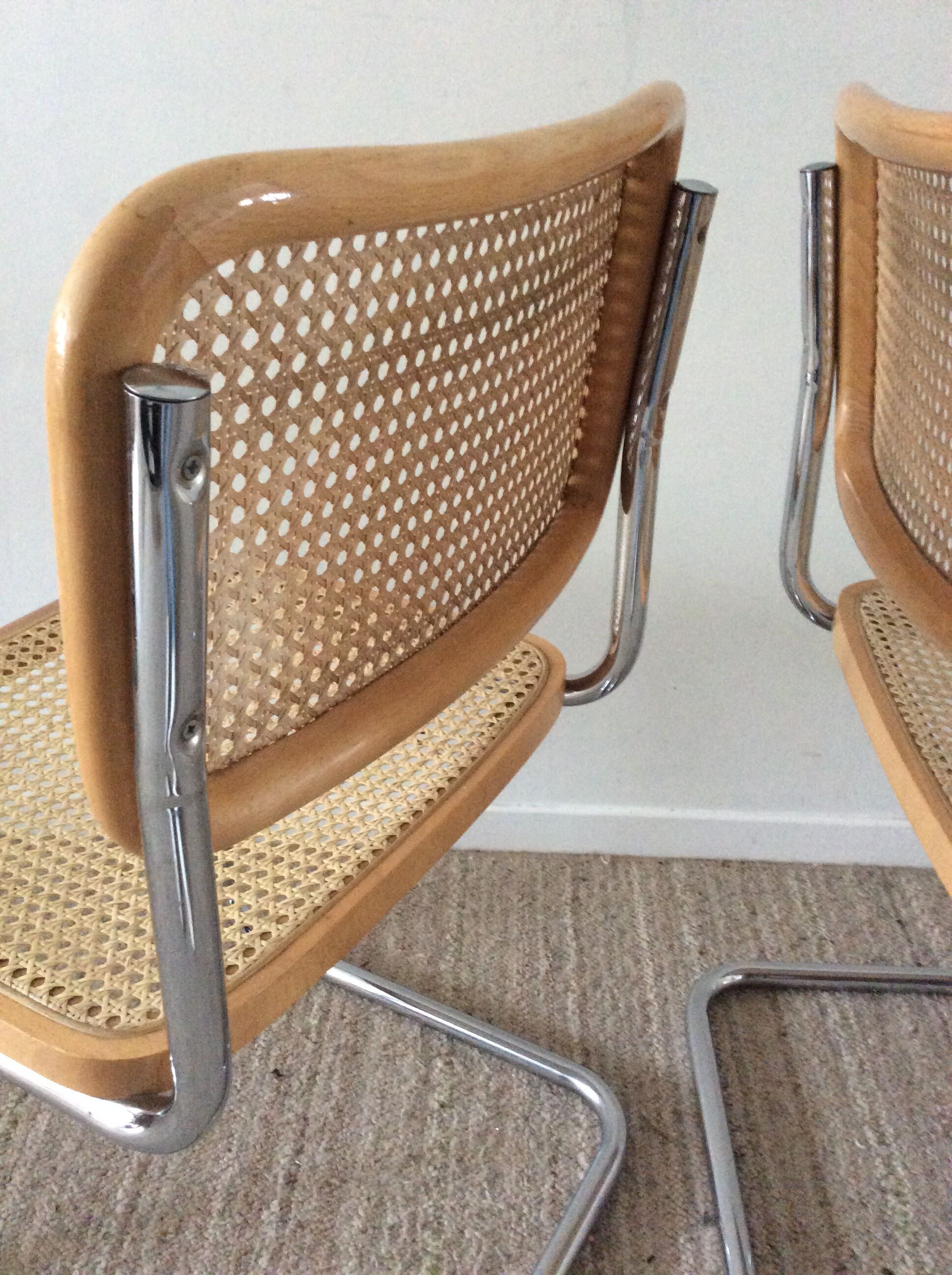 Pair of Marcel Breuer Cesca B32 chairs